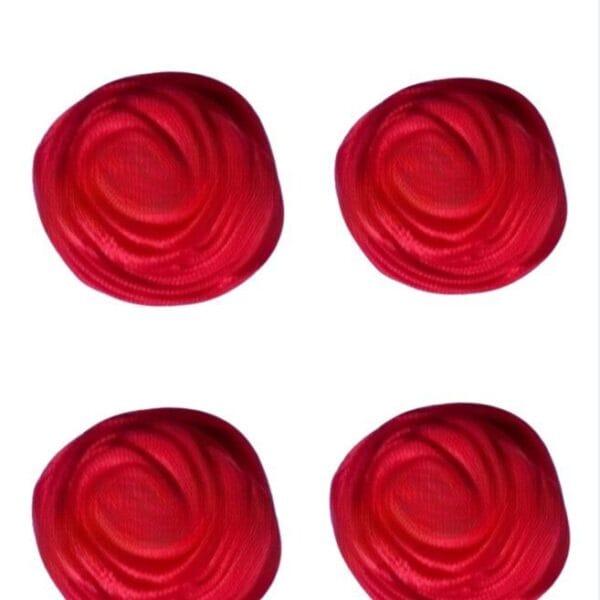 High quality red ribbon rose for hairbands and pinups