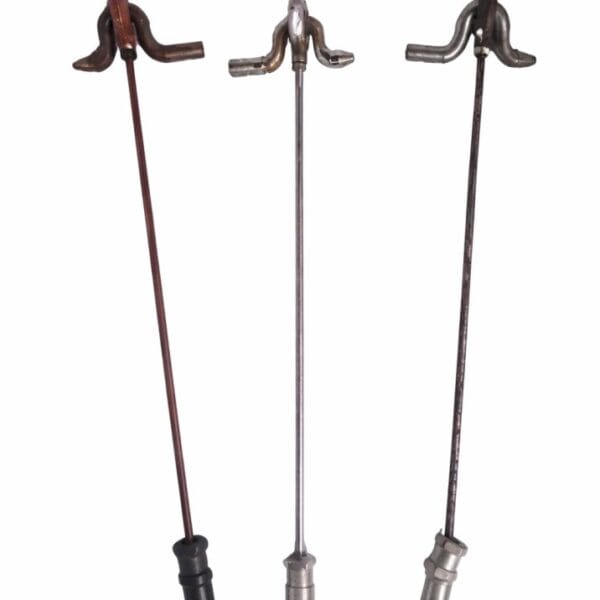 Heavy duty sewing machine pitman crank and rod metal treadle connecting part on white background