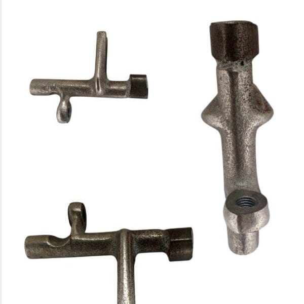 Oscillating rock shaft metal part for manual sewing machine showing durable replacement component for smooth stitch motion