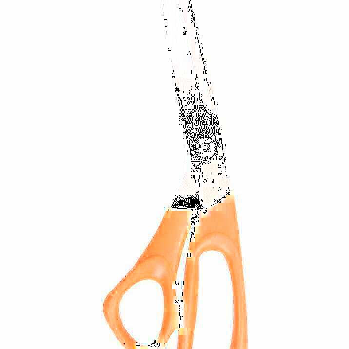10.5 inches stainless steel tailoring scissors with orange handle for fabric cutting