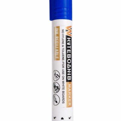 Blue whiteboard marker pen for clear dry erase writing on office and classroom boards
